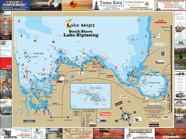 Lake Nipissing South Shore Map
