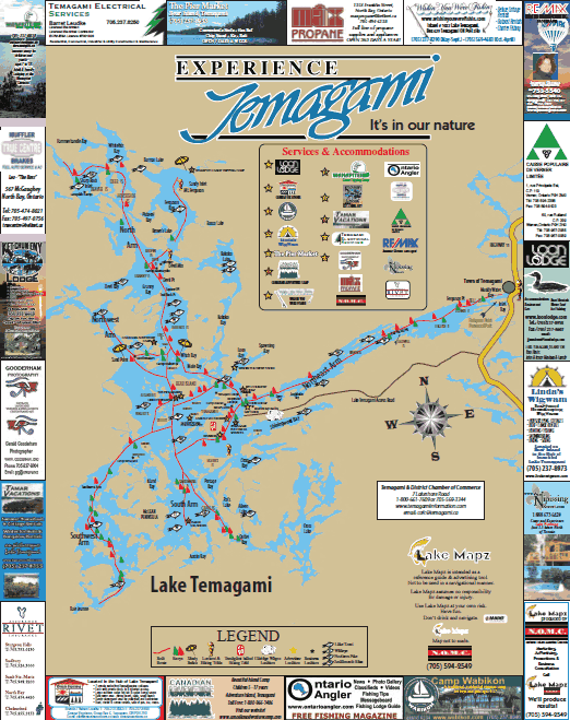 Lake Temagami Map